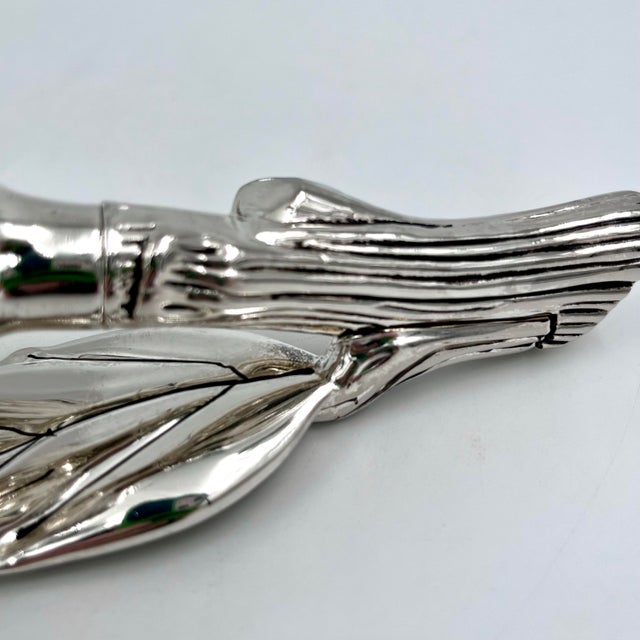 Late 20th Century Silverplate Artichoke Salt Shaker and Pepper Grinder Set Styled After Missiaglia For Sale - Image 14 of 17