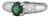 0.90ctw Green Tsavorite Garnet Diamond Ring 18k White Gold Size 6.75 For Sale