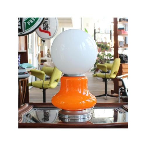Carlo Nason Vintage Orange Table Lamp, 1970s For Sale - Image 4 of 10
