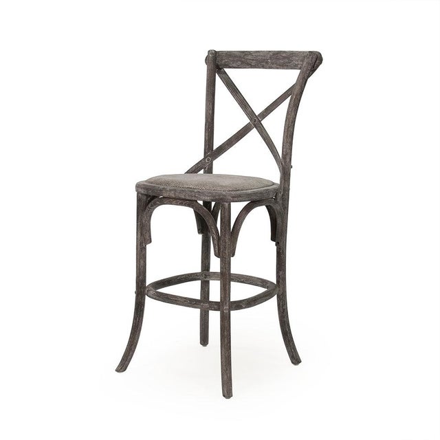 The Parisienne Cafe Counter Stool from Zentique brings the classic French cross-back bistro chair to counter height at...