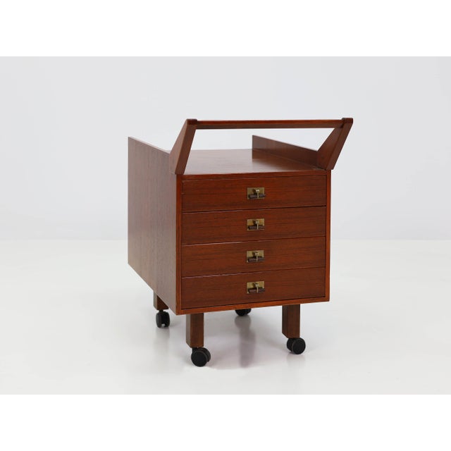 Model Stadera 840 Writing Desk with Model CM24 Chest of Drawers by Franco Albini for Poggi, Italy, 1958, Set of 2 For Sale - Image 15 of 18