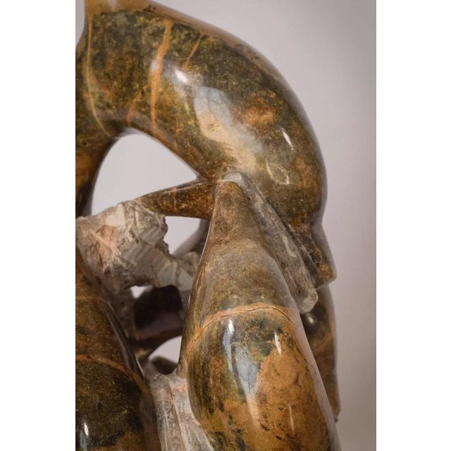 Stone Marble Sculpture of Dolphins For Sale - Image 7 of 15