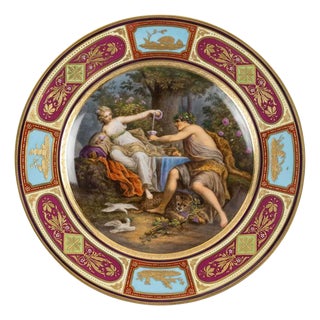 19th Century Viennese Napoleon III Porcelain Plate For Sale