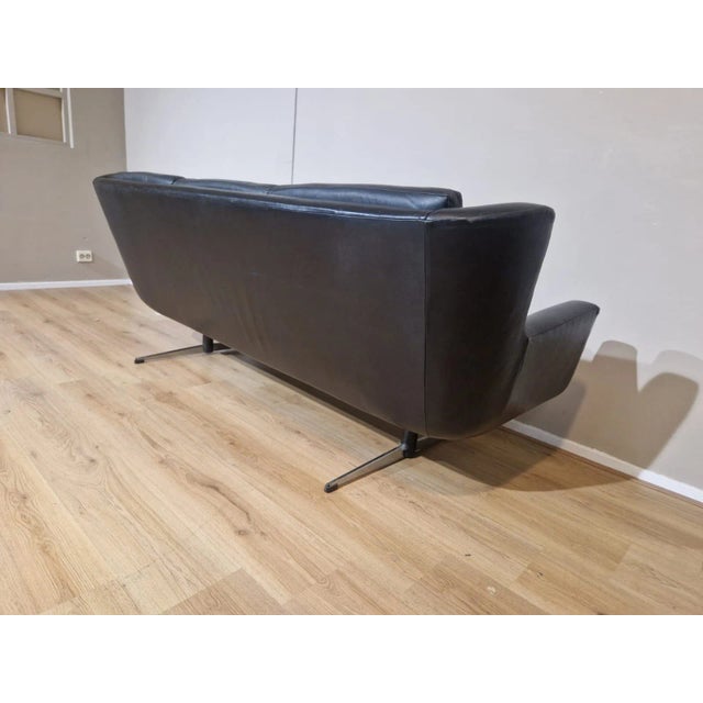 Animal Skin Vintage 3-Seater Sofa in Black by Skjold Sorensen, 1960s For Sale - Image 7 of 10