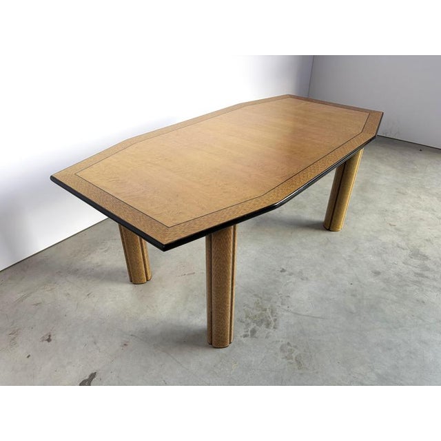 Vintage Dining Table in Burl Wood, 1980s For Sale - Image 9 of 13