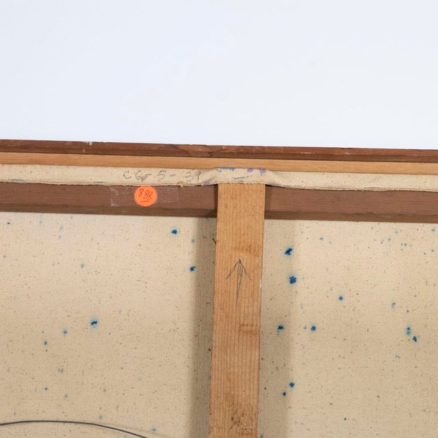 Vintage Post-War Abstract Expressionist / Pop Art Oil on Canvas For Sale - Image 10 of 11