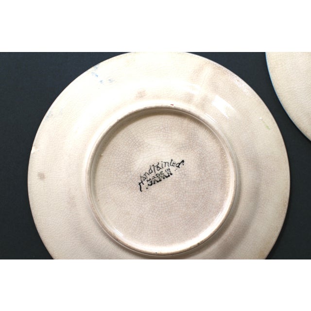 1930s Hand-Painted Japanese Bird Plates- a Pair For Sale - Image 6 of 7