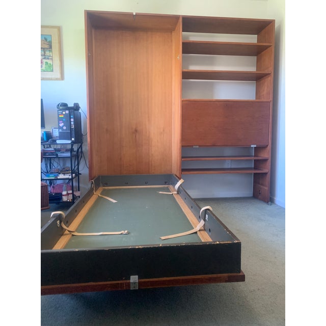 Mid-Century Modern Ry Møbler Ry100 Hans J Wegner Teak Murphy Bed Wall Unit For Sale - Image 3 of 12