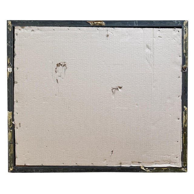 Wood Mid 20th Century Framed "Der Panther" Lithograph Style Print in Black Faux Bamboo Frame For Sale - Image 7 of 8