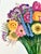Shabby Chic Original Watercolor Painting “Strawflower Bouquet” Framed For Sale - Image 3 of 11