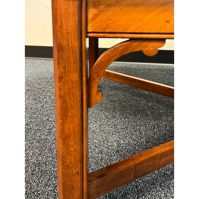 Brown Chippendale Style Cherry & Yew Wood Butlers Tray Coffee Table For Sale - Image 8 of 10