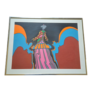 1970s Peter Max "Night of Magic" Serigraph Screenprint Signed Numbered 32/100 VTG 1971