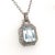 Natural Aquamarine Diamond Necklace 14k Gold 10.45 TCW Certified For Sale - Image 10 of 18