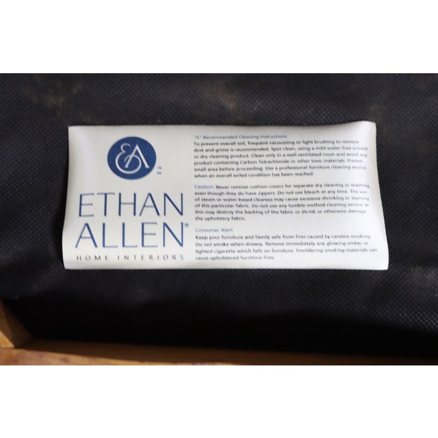 Late 20th Century Ethan Allen Contemporary Oak Stools/Ottomans For Sale - Image 5 of 9