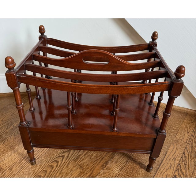 Late 20th Century Vintage Columbia Manufacturing Co. Canterbury Book and Magazine Rack For Sale - Image 5 of 5