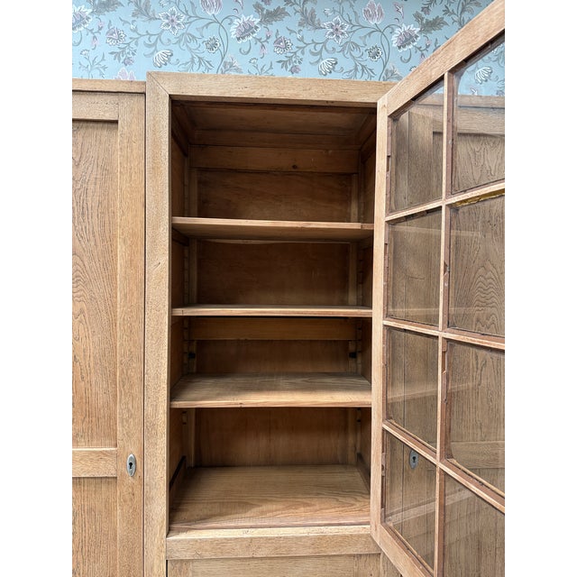 Large Art Deco Oak Wardrobe, 1940s For Sale - Image 15 of 18