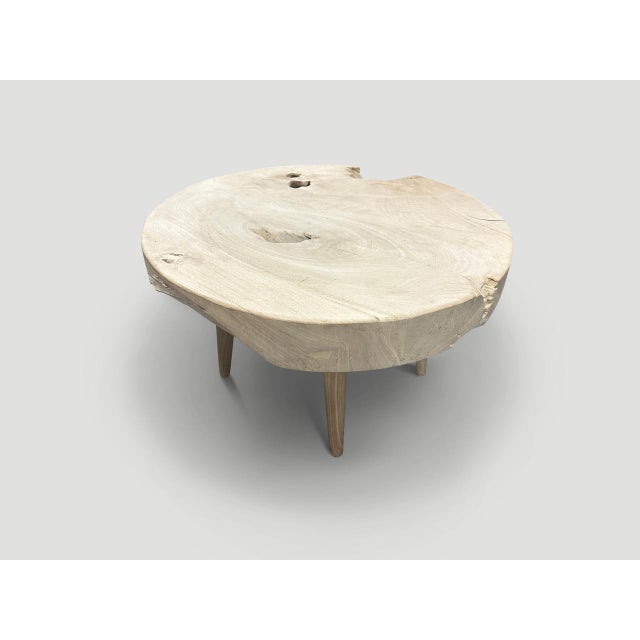 Andrianna Shamaris Mid Century Style Organic Teak Wood Coffee Table For Sale In New York - Image 6 of 6