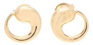 Tiffany & Co Elsa Peretti Stud Earrings, 18k Yellow Gold, A Pair