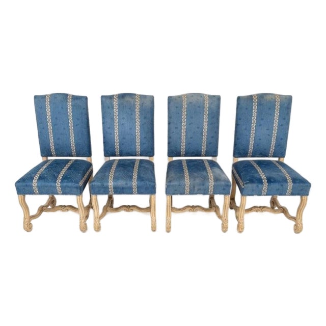 Early 20th Century Louis XIII / Louis XIV Revival Style Scrolled Os De Mouton Legs and H-Stretchers. For Sale