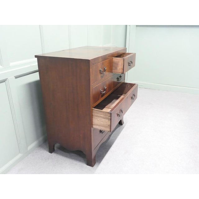 Georgian Style Flame Mahogany Chest of Drawers, 1900s For Sale - Image 6 of 7