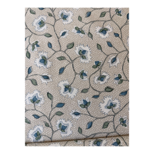 Anna French Chelsea Slate and Linen Fabric 1 3/8 Yards