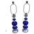 1990s Mid-Century Modern Cobalt Blue Glass Lamps Pair For Sale In Los Angeles - Image 6 of 18