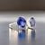 Natural Tanzanite Diamond Ring Size 6 14k W Gold 4 TCW Certified For Sale In New York - Image 6 of 13