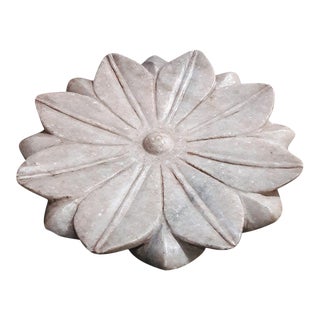 Marble Flower Plate / Vide Poche from India, Mid-20th Century For Sale