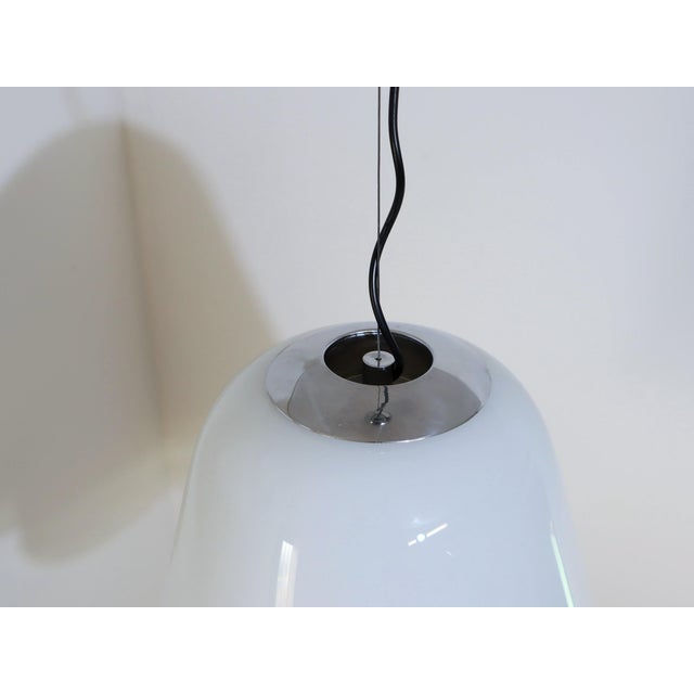 Murano Glass Giglio Double Dome Pendant Lamp by Lamperti, 1970s For Sale - Image 6 of 11