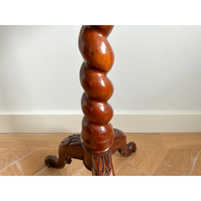 Mahogany Barley Twist Coffee Table with Carved Decor For Sale - Image 4 of 8