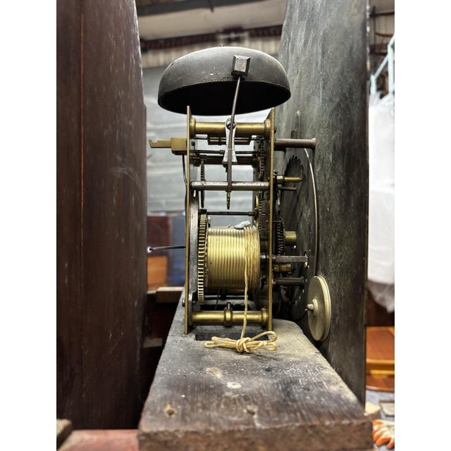 Wood Georgian Mahogany Longcase Clock For Sale - Image 7 of 17