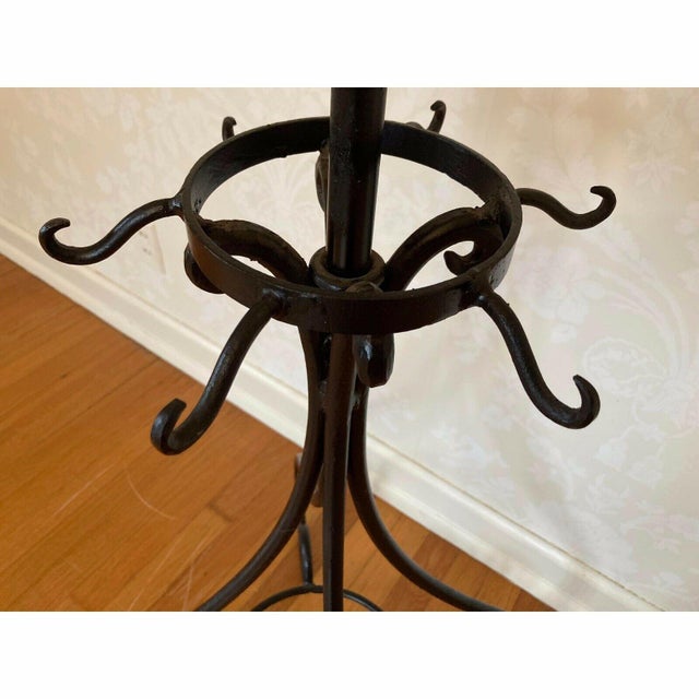 Vintage Handmade Wrought Iron Coat and Hat Rack Chairish