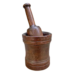 17th Century Lignum Vitae Mortar and Pestle