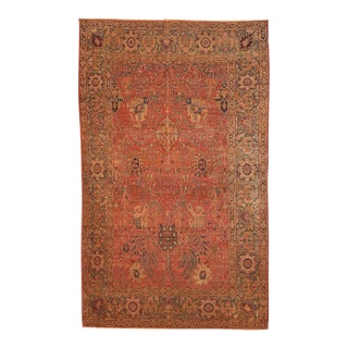 Handmade Antique Indian Loristan Rug 5.8' X 8.8' (176cm X 268cm) 1880s For Sale