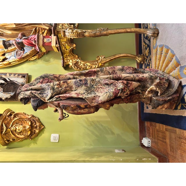 Wood Baroque Virgin and Child with Peruvian Silver Crown, Spain, 18th Century For Sale - Image 7 of 12