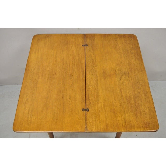 Vintage Mid Century Maple Wood Expanding Folding Game Table Chairish