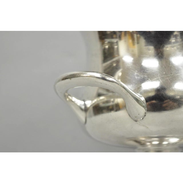 Metal Vintage Leonard Small Silver Plated Trophy Cup Urn Champagne Chiller Ice Bucket For Sale - Image 7 of 15