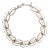 Vintage 1950s Signed Monet Goldtone & White Resin Collar Necklace For Sale