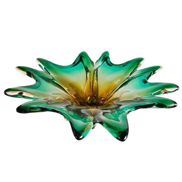 Glass Vintage Czech Glass Bowl by Josef Hospodka, 1950s For Sale - Image 7 of 7