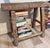 French Rustic Vintage Weathered Natural Wood Noodle Bench For Sale - Image 10 of 10