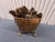 Metal Antique Copper & Brass Kindling and Wood Holder – Lion Head Ring Pulls & Claw Feet For Sale - Image 7 of 7