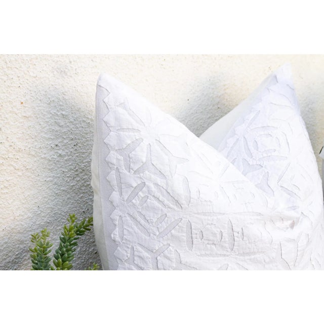 Indian Spring Time, Pair of Appliqué Pillow Covers For Sale - Image 3 of 8