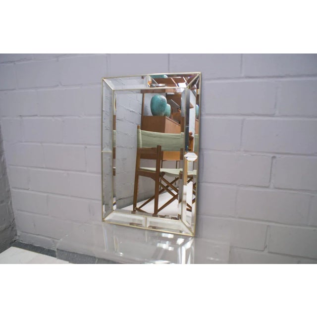 Vintage Glass Mirror, 1970s, in Very Good conditions. Designed 1970 to 1979
