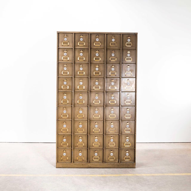 Vintage French Industrial Metal Cabinet, 1920s For Sale - Image 11 of 11