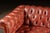 Maroon Vintage Burnt-Red Leather Tufted Chesterfield Sofa With Nailhead Trim For Sale - Image 8 of 18