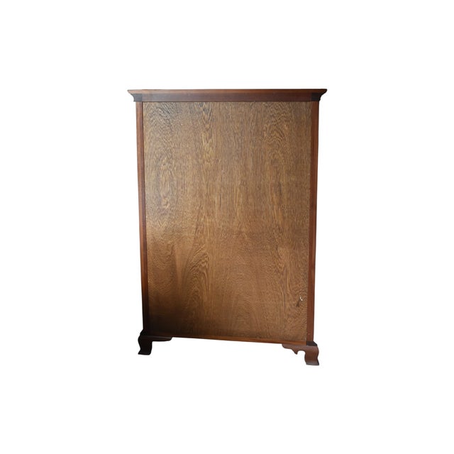 Chippendale Leopold Stickley 10 Drawer Chippendale Style Highboy Dresser With Brass Hardware For Sale - Image 3 of 6
