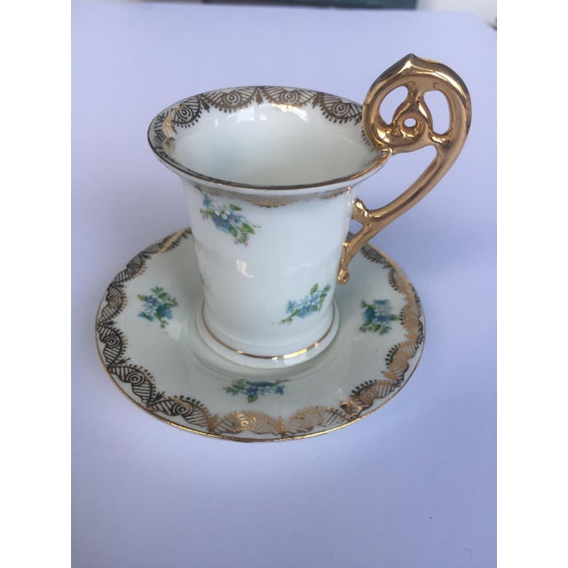 Victorian Antique Gold-Gilt Demitasse - Set of 6 For Sale - Image 3 of 6