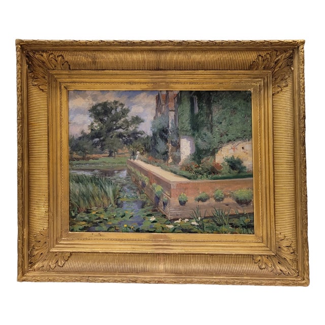 Maximilien Luce, Fisherman on the River, 20th Century, Oil Painting on Canvas For Sale