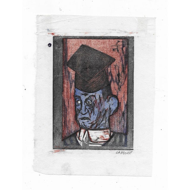 Chet Harmon LaMore (1908-1980) Graduate woodcut, pencil signed lower right.