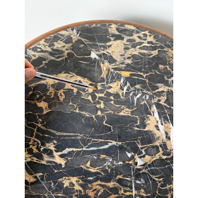 19th Century French Carved Dolphin Base Marble Top Center / Accent Table/ Sikld For Sale - Image 12 of 12